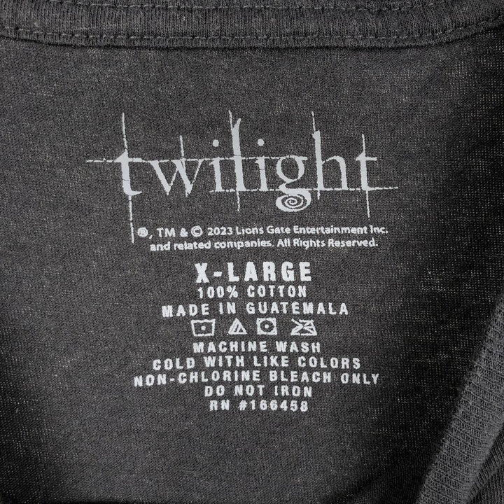TWILIGHT Movie T-Shirt (Men's XL equivalent) cotton black type Vintage Second Hand