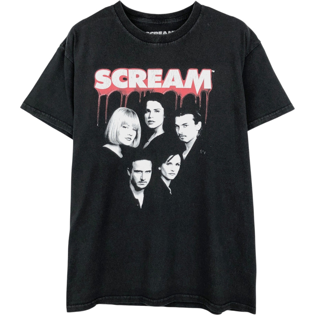 SCREAM movie t-shirt (men's size M) cotton black type Vintage Second Hand