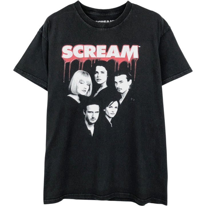 SCREAM movie t-shirt (men's size M) cotton black type Vintage Second Hand
