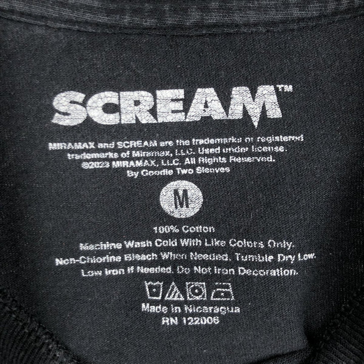 SCREAM movie t-shirt (men's size M) cotton black type Vintage Second Hand