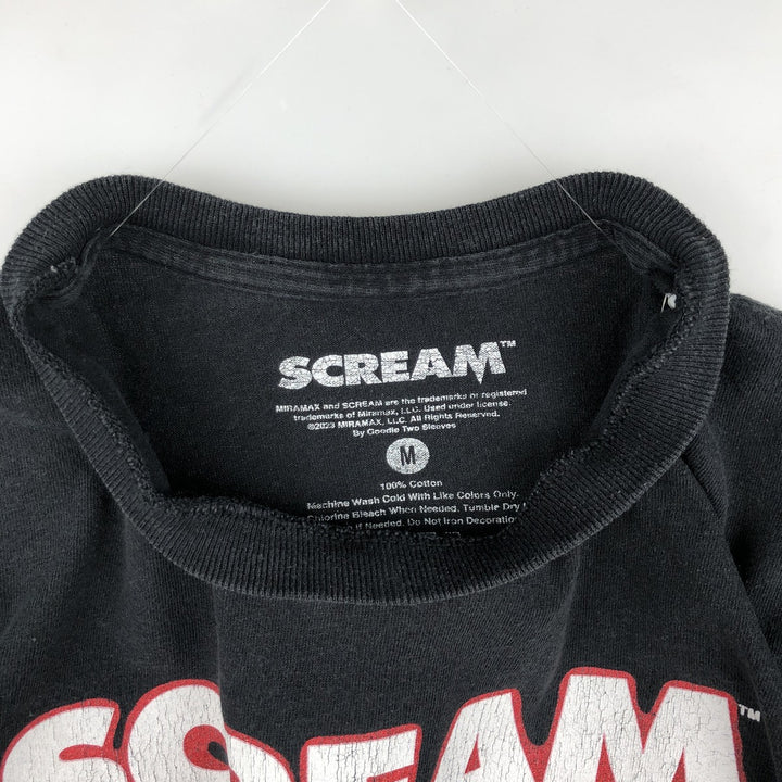 SCREAM movie t-shirt (men's size M) cotton black type Vintage Second Hand