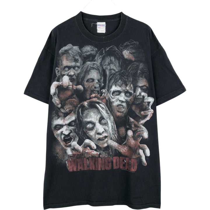 Jerzees THE WALKING DEAD Large Print Movie T-Shirt, Men's XL cotton black type Vintage Second Hand