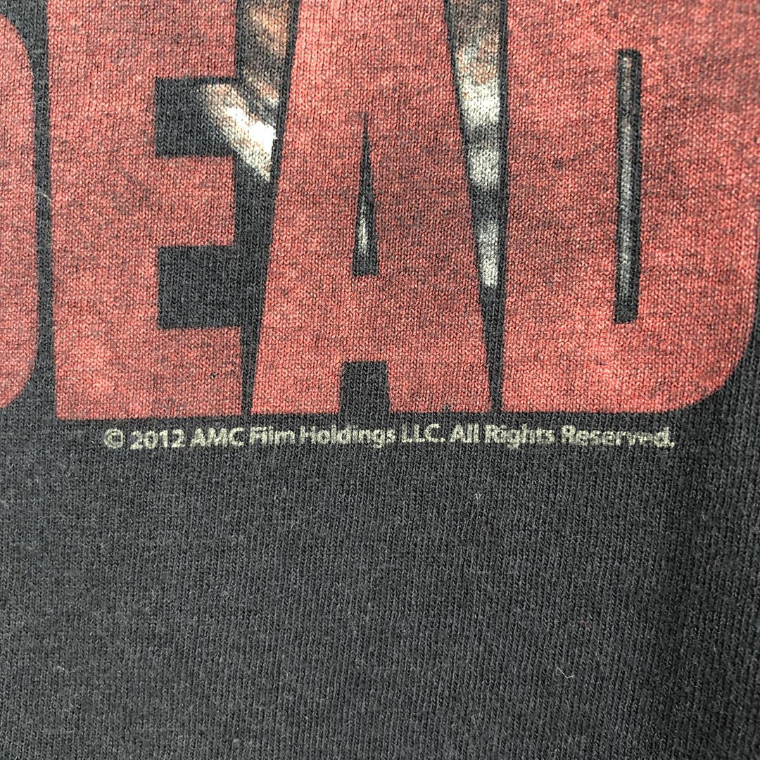 Jerzees THE WALKING DEAD Large Print Movie T-Shirt, Men's XL cotton black type Vintage Second Hand
