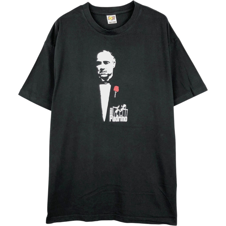 THE GODFATHER Movie T-Shirt (Men's XXL equivalent) cotton black type Vintage Second Hand