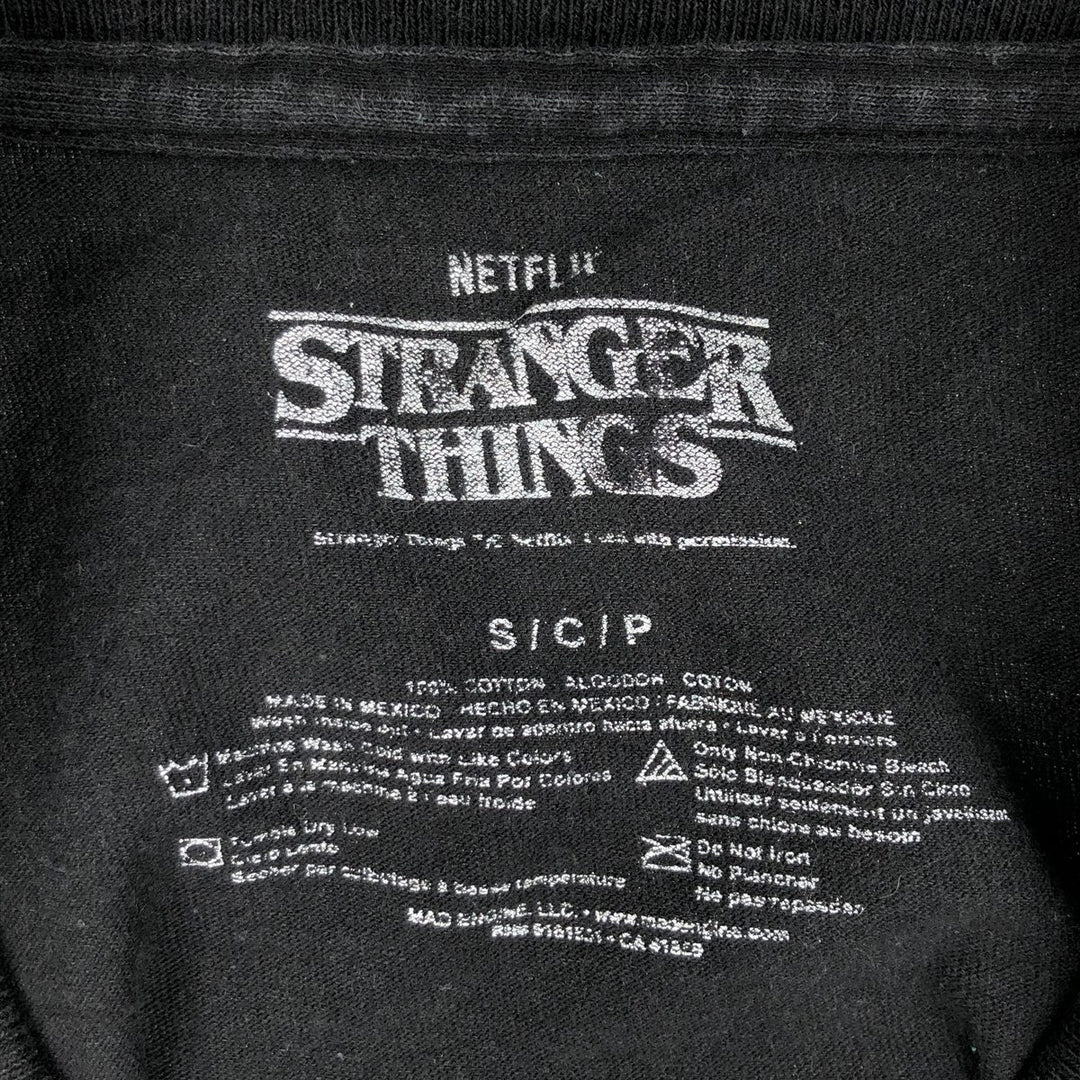STRANGER THINGS Stranger Things Movie T-shirt Men's S size cotton black type Vintage Second Hand