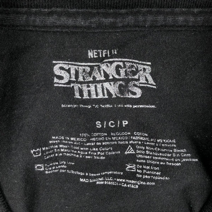 STRANGER THINGS Stranger Things Movie T-shirt Men's S size cotton black type Vintage Second Hand