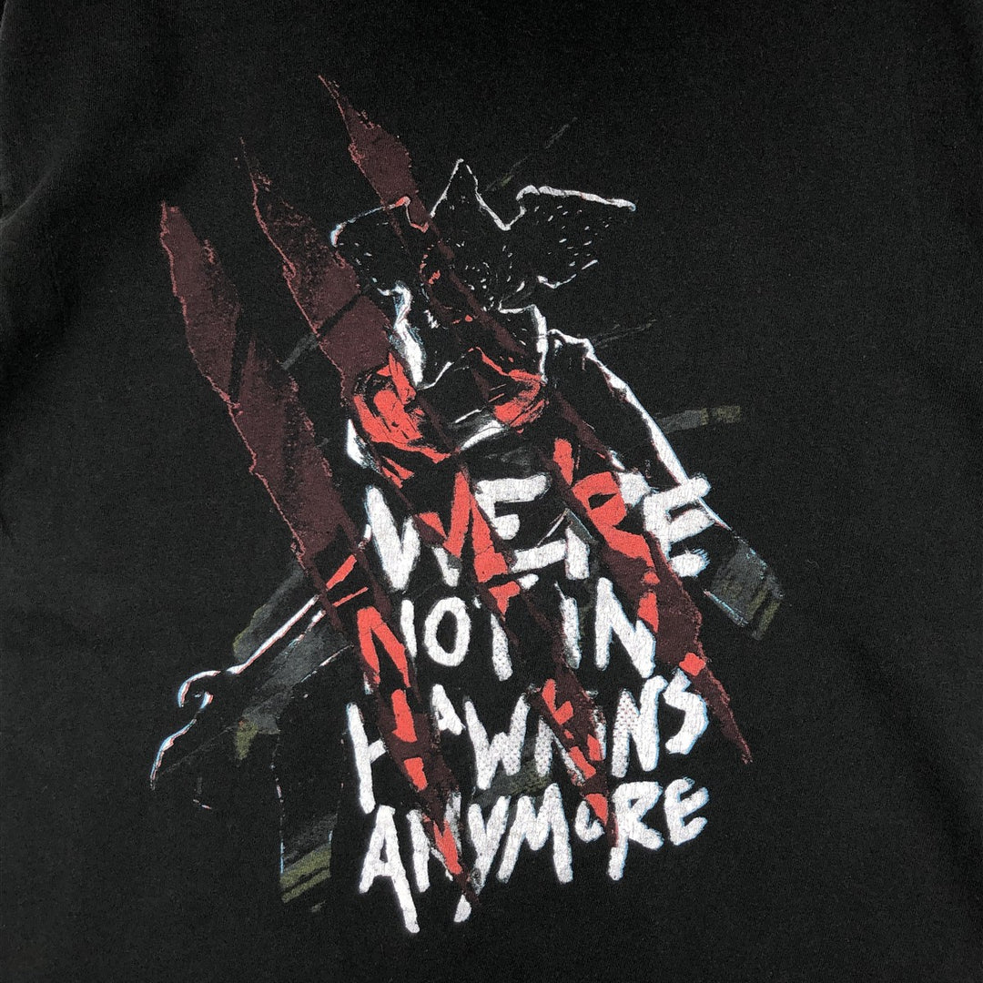 STRANGER THINGS Stranger Things Movie T-shirt Men's S size cotton black type Vintage Second Hand