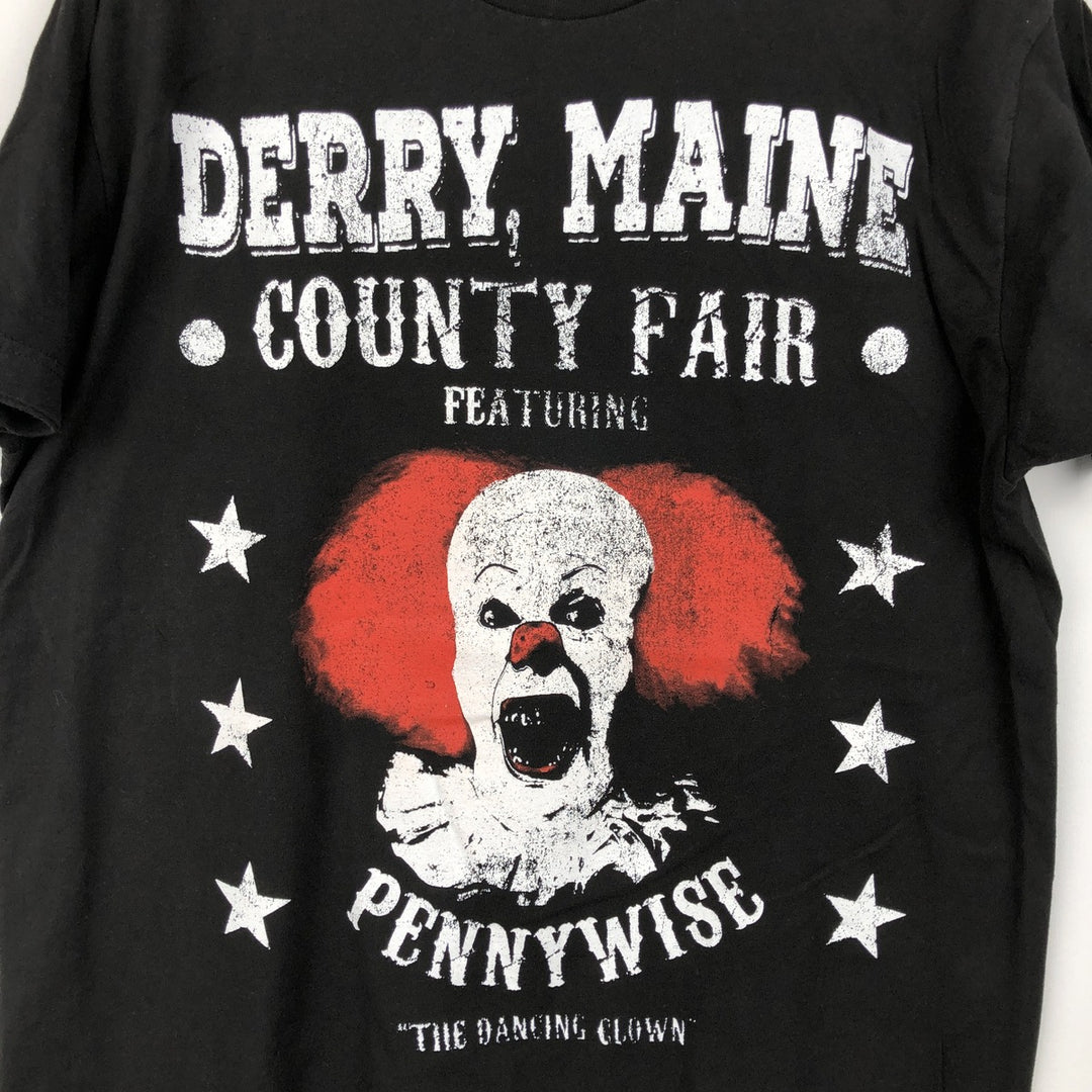 IT Pennywise Movie T-Shirt (Men's Size L) cotton black type Vintage Second Hand