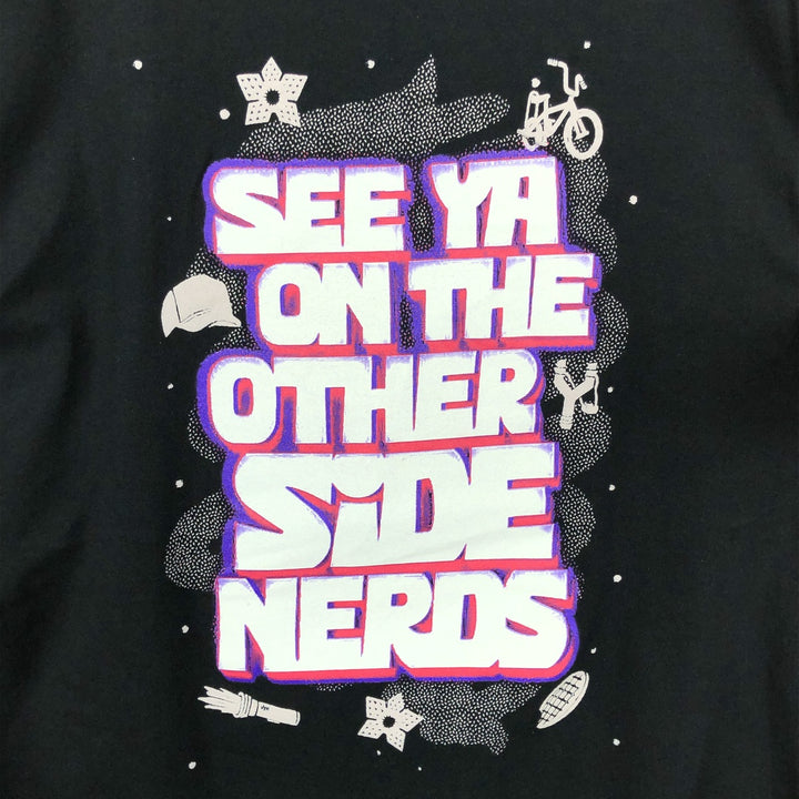 STRANGER THINGS Stranger Things Movie T-shirt Men's XL size cotton black type Vintage Second Hand