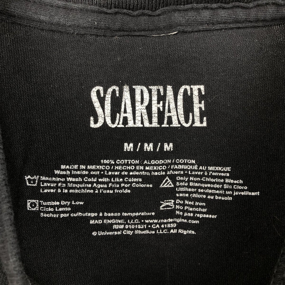 Scarface Movie T-shirt, Men's M size cotton black type Vintage Second Hand