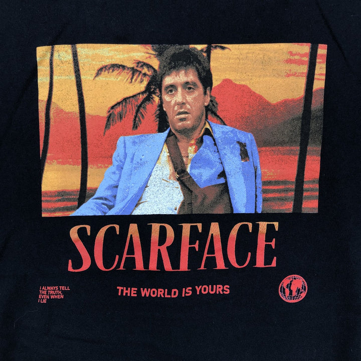 Scarface Movie T-shirt, Men's M size cotton black type Vintage Second Hand