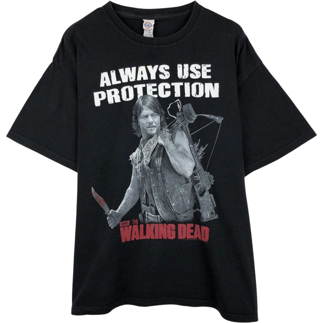 Delta DELTA THE WALKING DEAD Movie T-shirt for men, size XL cotton black type Vintage Second Hand