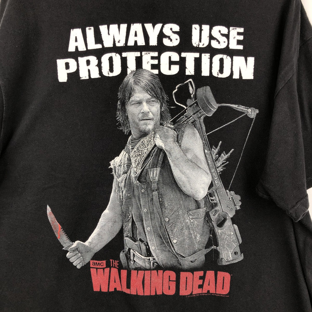 Delta DELTA THE WALKING DEAD Movie T-shirt for men, size XL cotton black type Vintage Second Hand