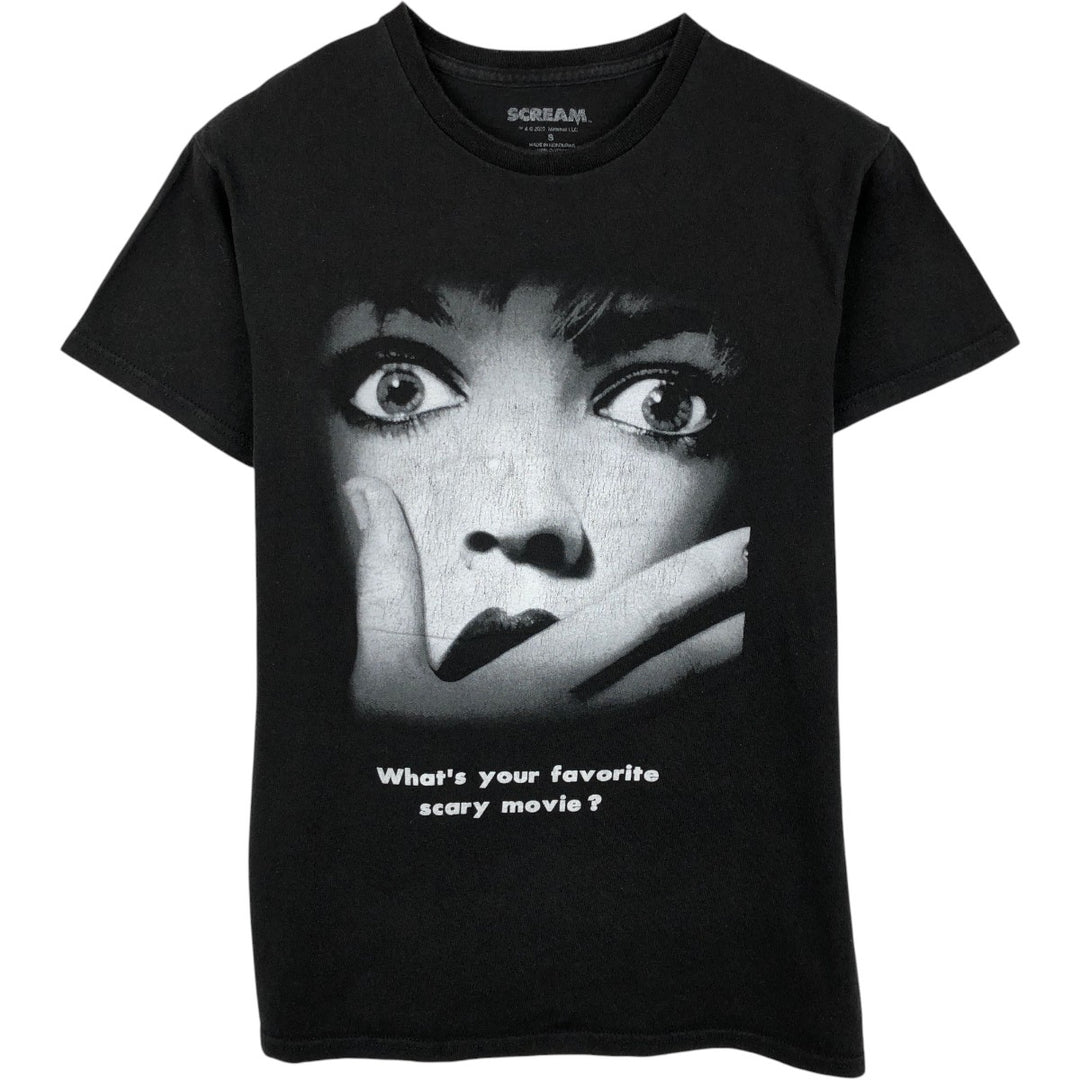 SCREAM Movie T-shirt, Men's S size cotton black type Vintage Second Hand