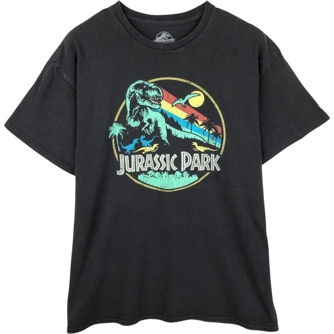 JURASSIC PARK Jurassic Park Movie T-Shirt Men's Size L cotton black type Vintage Second Hand