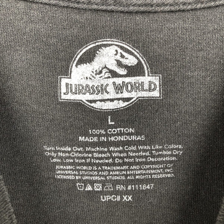 JURASSIC PARK Jurassic Park Movie T-Shirt Men's Size L cotton black type Vintage Second Hand