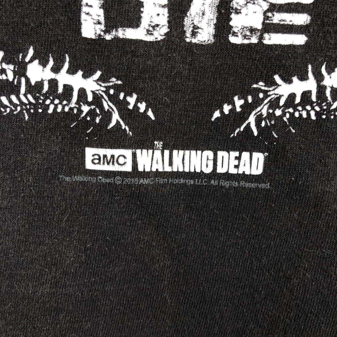 Delta THE WALKING DEAD Skull Pattern Movie T-Shirt (Men's Size M) cotton black type Vintage Second Hand