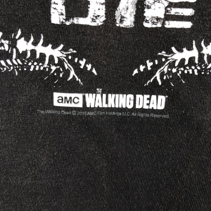 Delta THE WALKING DEAD Skull Pattern Movie T-Shirt (Men's Size M) cotton black type Vintage Second Hand