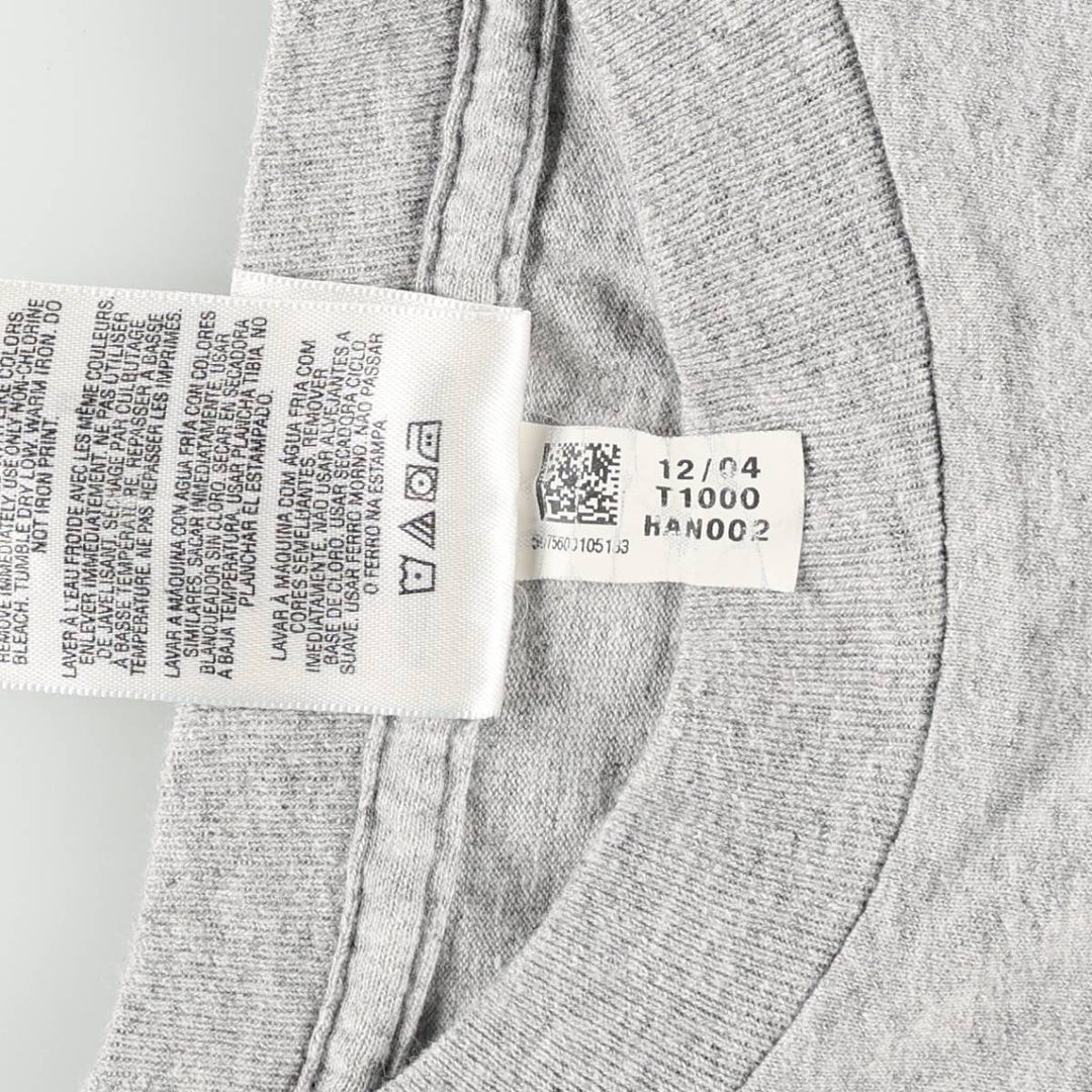 Adidas sports print t-shirt, men's size M (approx.) cotton gray type Vintage Second Hand