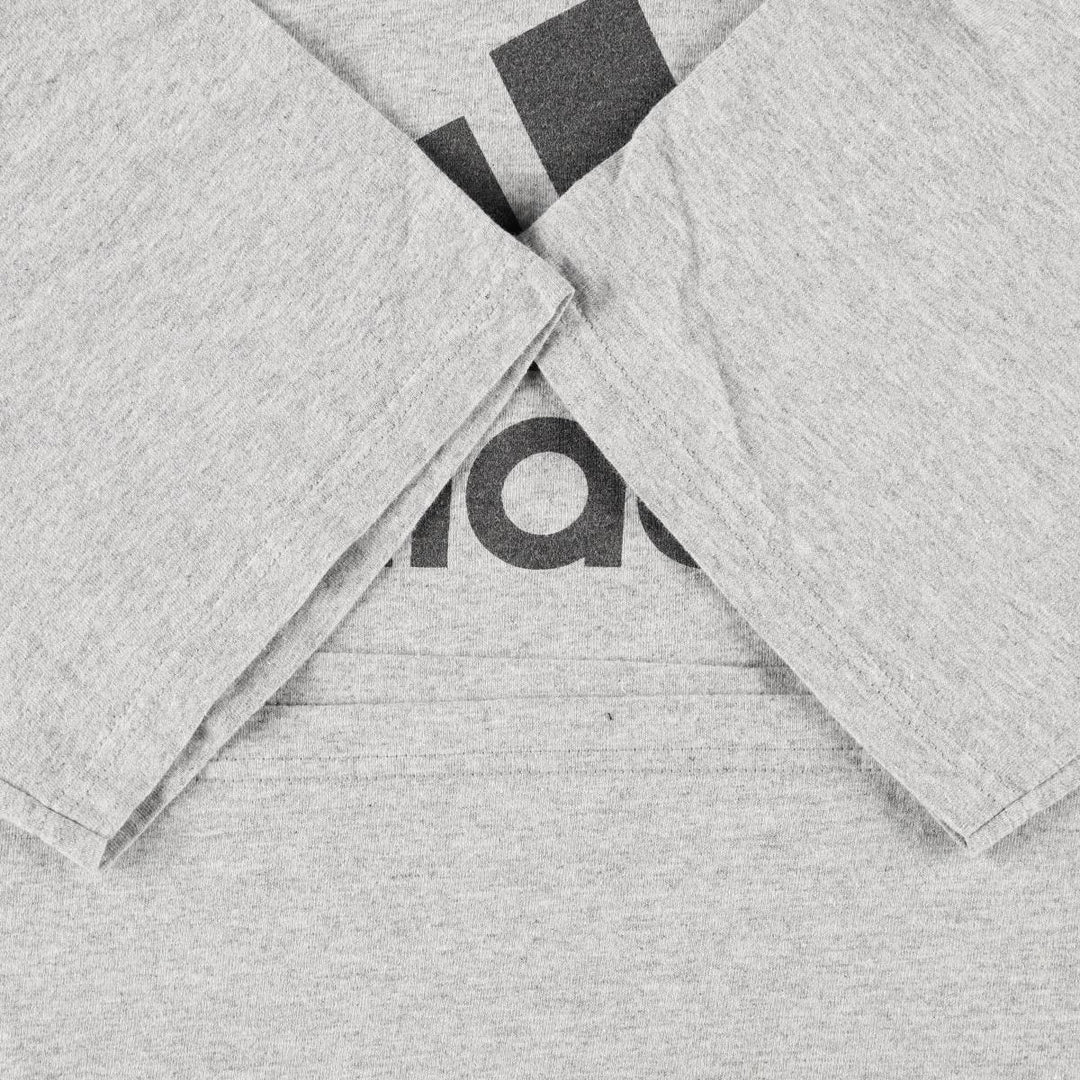 Adidas sports print t-shirt, men's size M (approx.) cotton gray type Vintage Second Hand