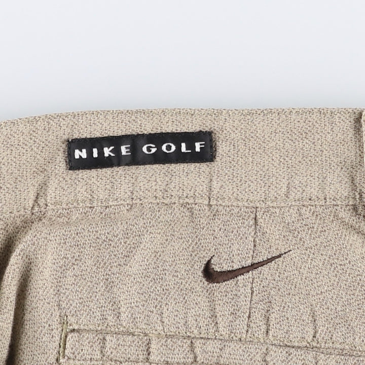 Nike Golf Two-Pleat Cotton Shorts, Men's Size W32 (approx.) cotton Beige type Vintage Second Hand