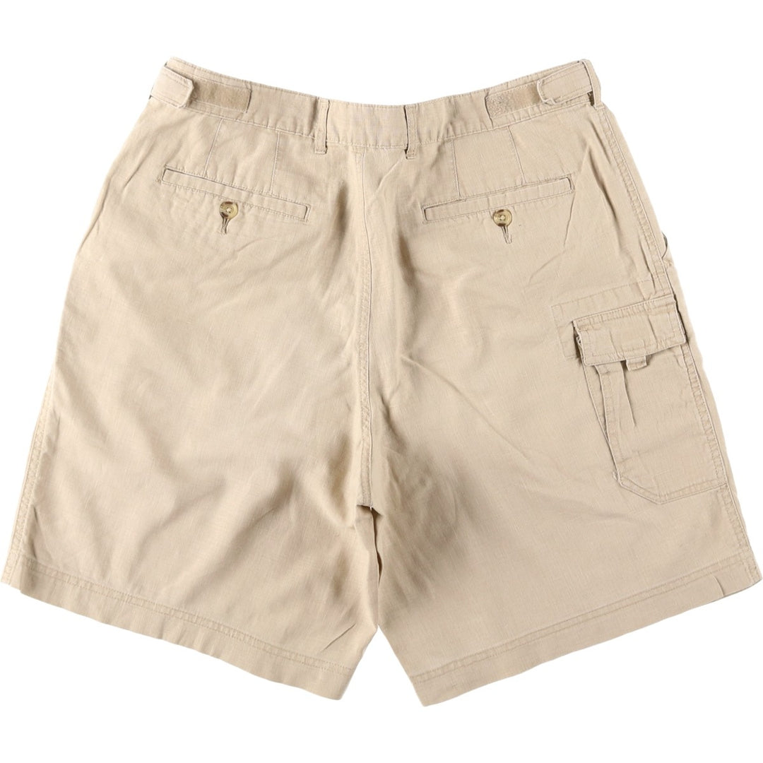 ARMANDO Cotton x Linen Shorts, Men's Size W34 (approx.) linen Beige type Vintage Second Hand
