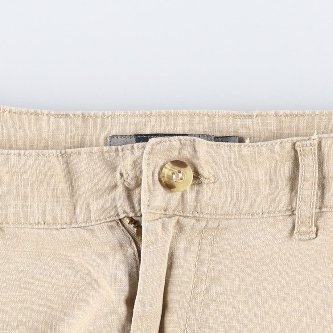 ARMANDO Cotton x Linen Shorts, Men's Size W34 (approx.) linen Beige type Vintage Second Hand