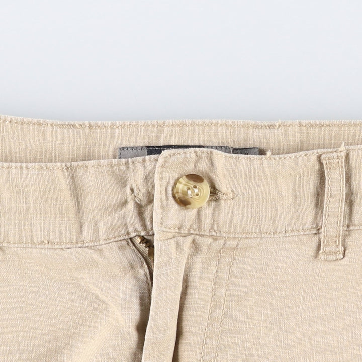 ARMANDO Cotton x Linen Shorts, Men's Size W34 (approx.) linen Beige type Vintage Second Hand