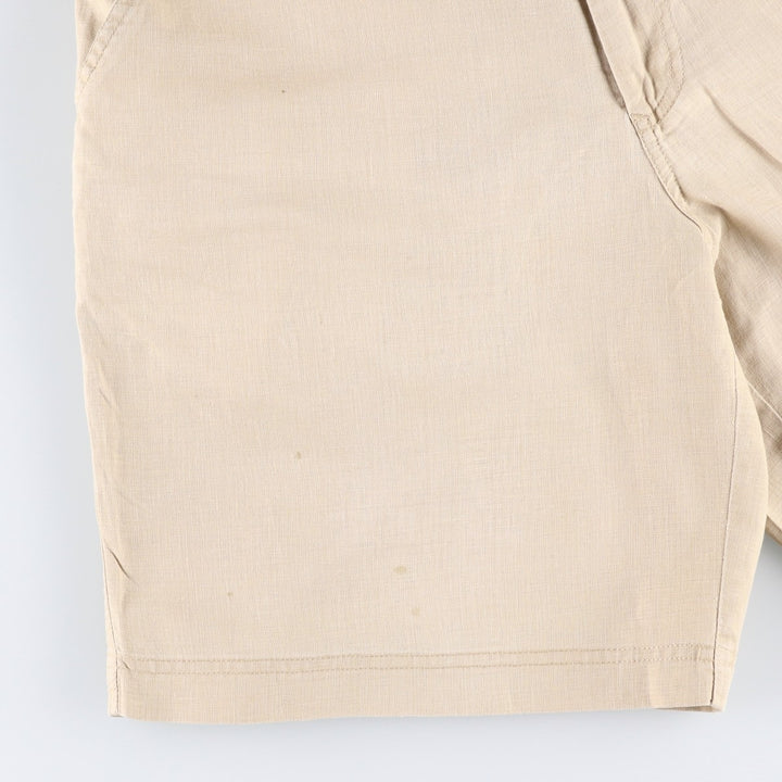 ARMANDO Cotton x Linen Shorts, Men's Size W34 (approx.) linen Beige type Vintage Second Hand