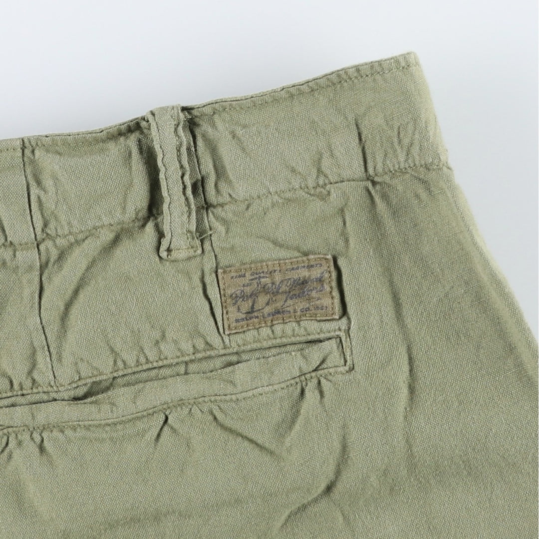 Ralph Lauren POLO RALPH LAUREN CLASSIC FIT Linen Shorts, Men's Size W37 (approx.) unclear Khaki type Vintage Second Hand