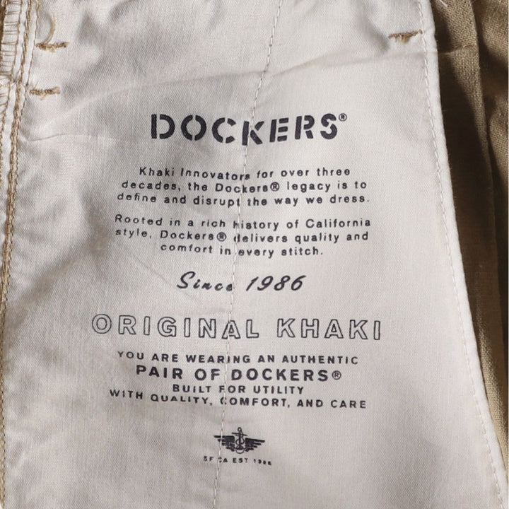 Dockers two-pleat hemp x cotton shorts, men's size W33 (approx.) Hemp beige type brown Vintage Second Hand