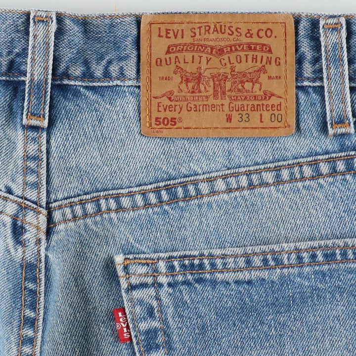 2000'S Levi's 505 Regular Fit Denim Shorts, Made in USA, Men's Size W33 (approx.) cotton blue type Vintage Second Hand