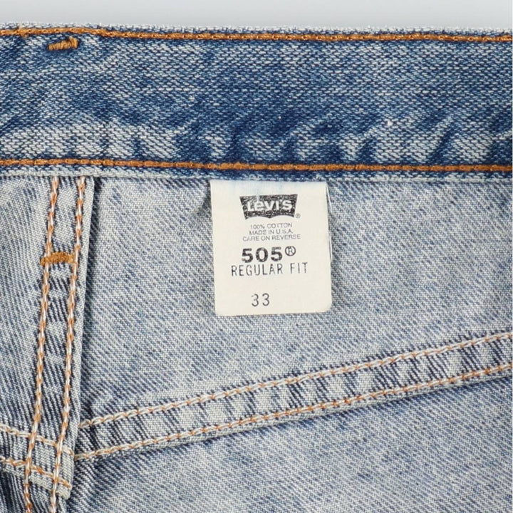 2000'S Levi's 505 Regular Fit Denim Shorts, Made in USA, Men's Size W33 (approx.) cotton blue type Vintage Second Hand