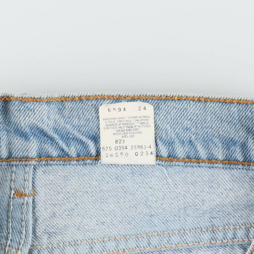 90'S Levi's 550 Relaxed Fit Orange Tab Denim Shorts, Made in USA, Men's W30 (approx.), Vintage cotton blue type Vintage Second Hand