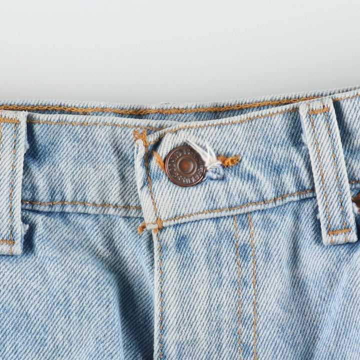 90'S Levi's 550 Relaxed Fit Orange Tab Denim Shorts, Made in USA, Men's W30 (approx.), Vintage cotton blue type Vintage Second Hand
