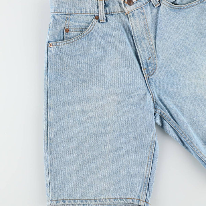 90'S Levi's 550 Relaxed Fit Orange Tab Denim Shorts, Made in USA, Men's W30 (approx.), Vintage cotton blue type Vintage Second Hand
