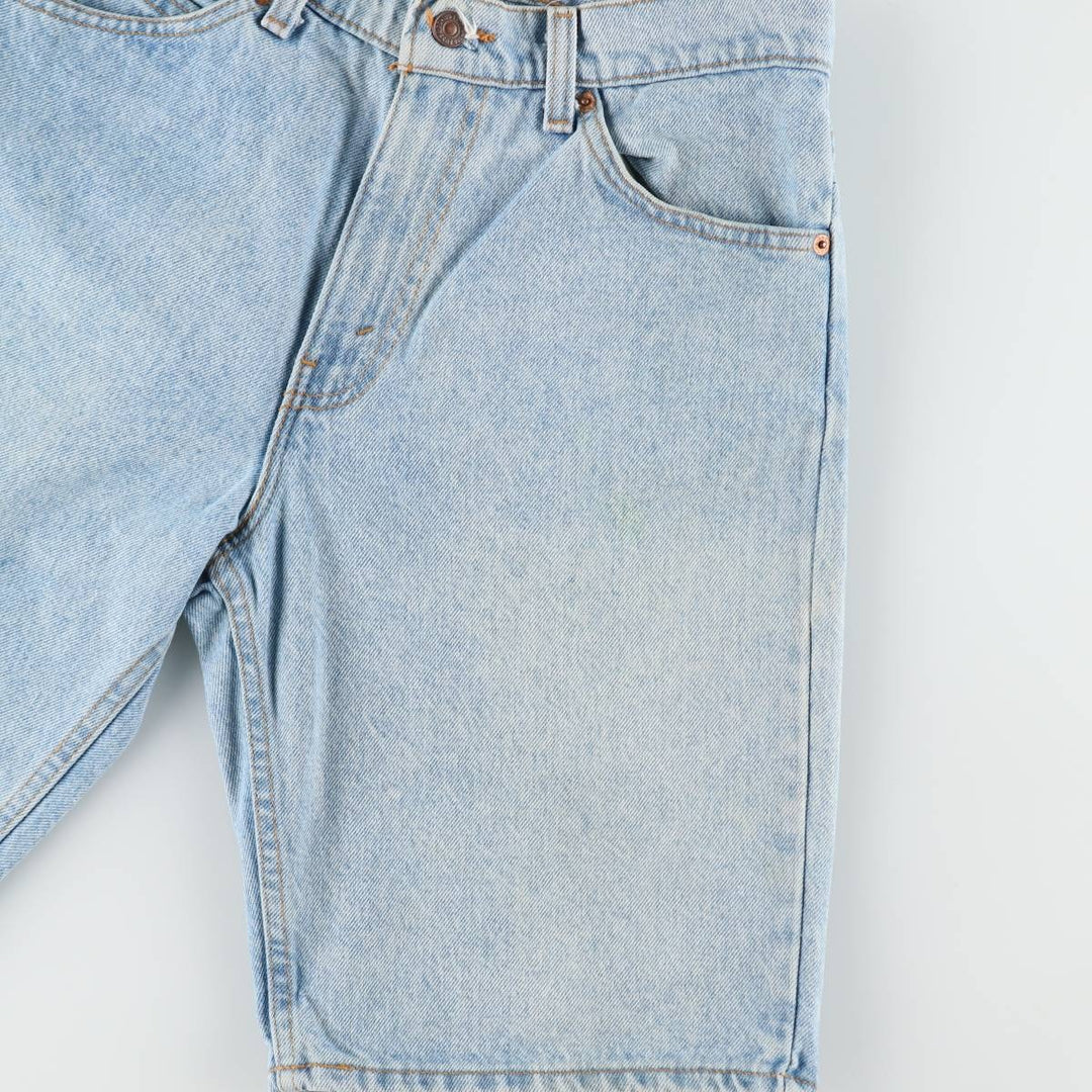 90'S Levi's 550 Relaxed Fit Orange Tab Denim Shorts, Made in USA, Men's W30 (approx.), Vintage cotton blue type Vintage Second Hand