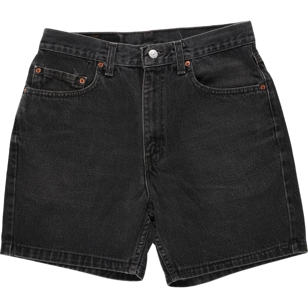 90'S Levi's 505 REGULAR FIT Black Denim Shorts, Made in USA, Men's, W32 equivalent, Vintage cotton blue type Vintage Second Hand