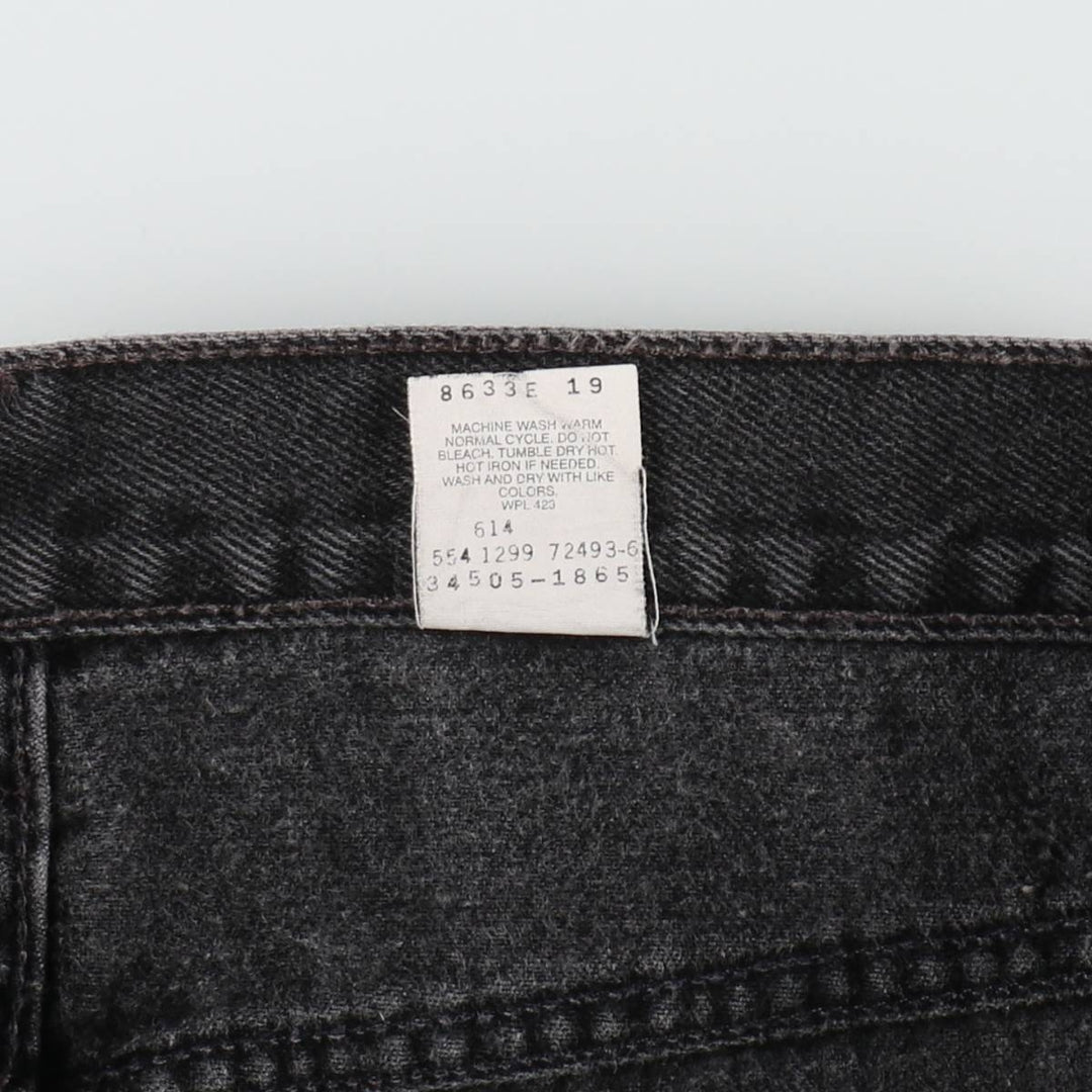 90'S Levi's 505 REGULAR FIT Black Denim Shorts, Made in USA, Men's, W32 equivalent, Vintage cotton blue type Vintage Second Hand
