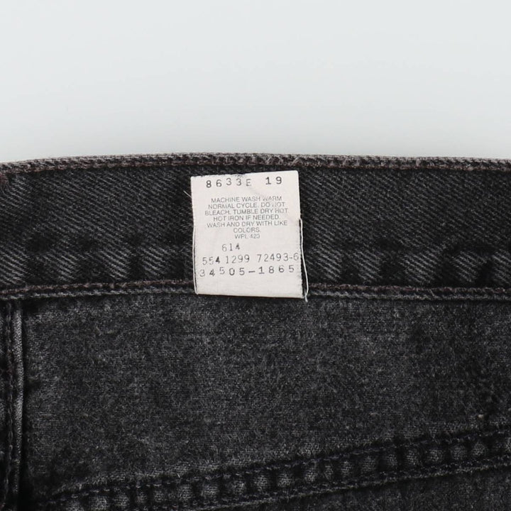 90'S Levi's 505 REGULAR FIT Black Denim Shorts, Made in USA, Men's, W32 equivalent, Vintage cotton blue type Vintage Second Hand