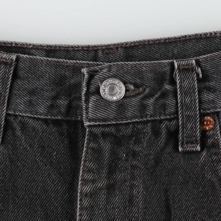 90'S Levi's 505 REGULAR FIT Black Denim Shorts, Made in USA, Men's, W32 equivalent, Vintage cotton blue type Vintage Second Hand