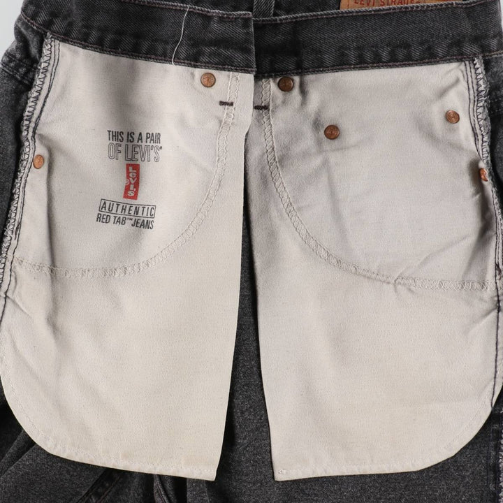 90'S Levi's 505 REGULAR FIT Black Denim Shorts, Made in USA, Men's, W32 equivalent, Vintage cotton blue type Vintage Second Hand