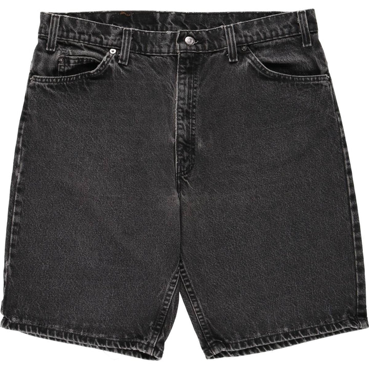 1990'S Levi's 36550-4159 Orange Tab Black Denim Shorts, Made in USA, Men's W37 (approx.) cotton black type Vintage Second Hand