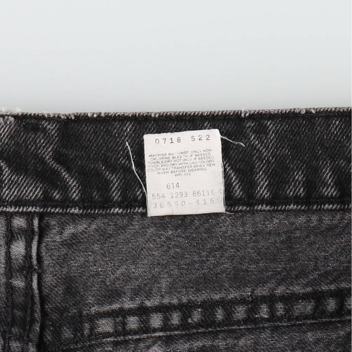 1990'S Levi's 36550-4159 Orange Tab Black Denim Shorts, Made in USA, Men's W37 (approx.) cotton black type Vintage Second Hand