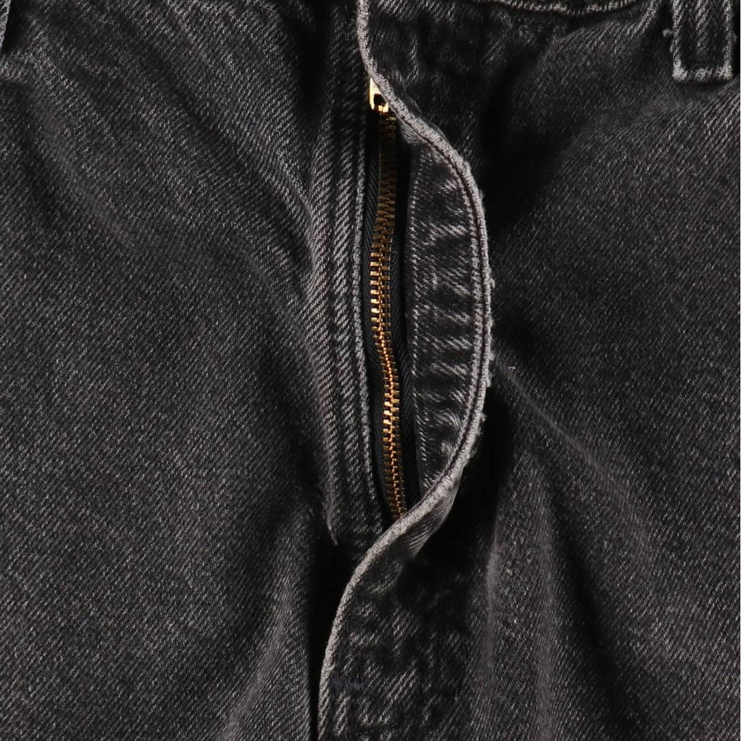 1990'S Levi's 36550-4159 Orange Tab Black Denim Shorts, Made in USA, Men's W37 (approx.) cotton black type Vintage Second Hand