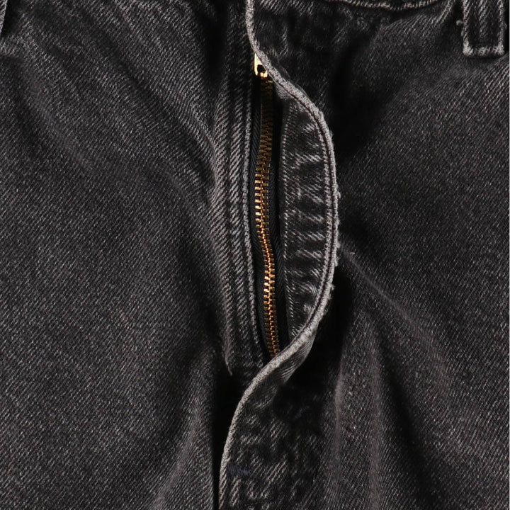 1990'S Levi's 36550-4159 Orange Tab Black Denim Shorts, Made in USA, Men's W37 (approx.) cotton black type Vintage Second Hand