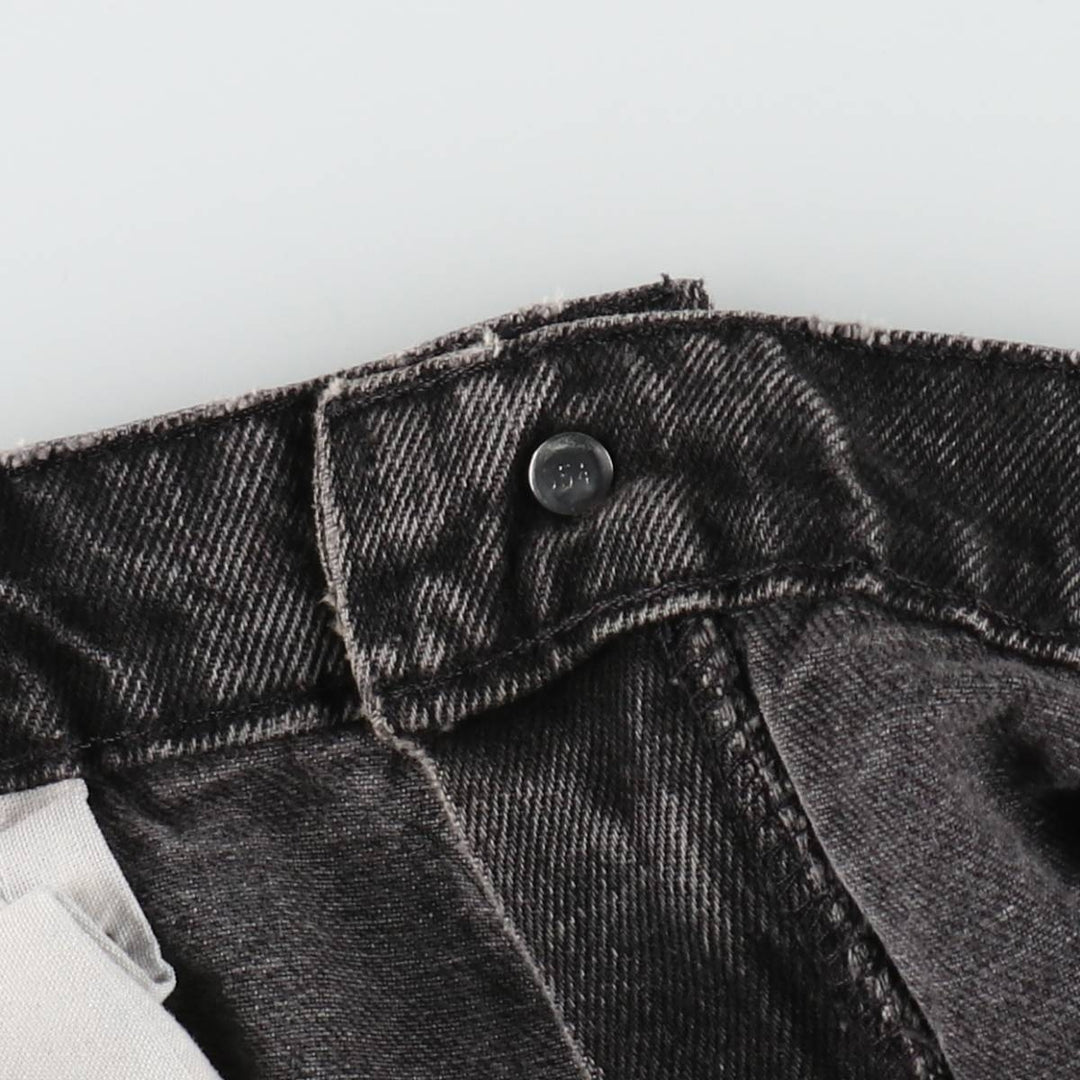 1990'S Levi's 36550-4159 Orange Tab Black Denim Shorts, Made in USA, Men's W37 (approx.) cotton black type Vintage Second Hand