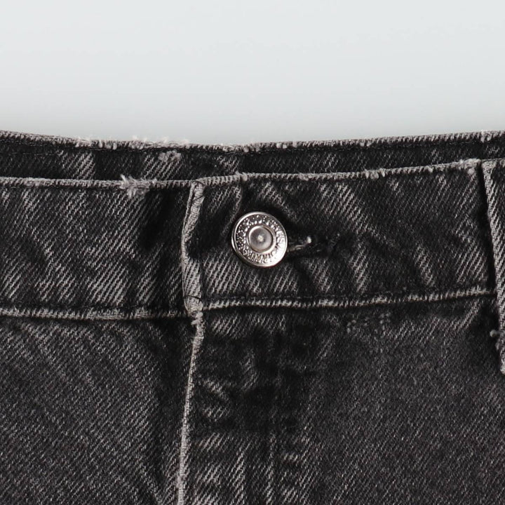 1990'S Levi's 36550-4159 Orange Tab Black Denim Shorts, Made in USA, Men's W37 (approx.) cotton black type Vintage Second Hand