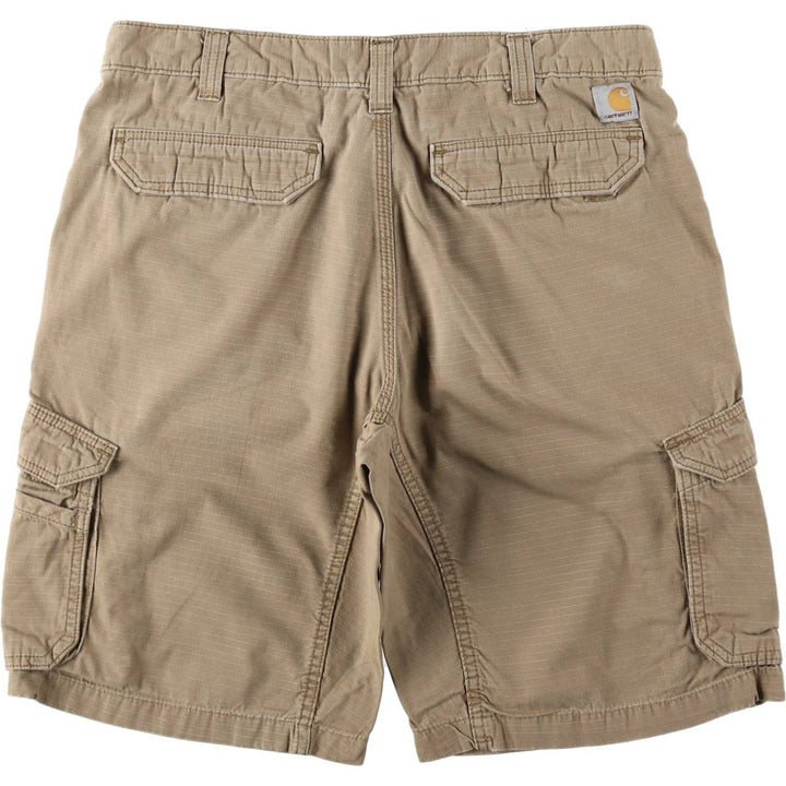 Carhartt Relaxed Fit Force Ripstop Cargo Shorts (Men's W36 equivalent) cotton Beige type Vintage Second Hand