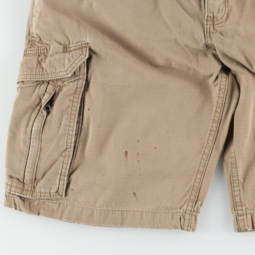 Carhartt Relaxed Fit Force Ripstop Cargo Shorts (Men's W36 equivalent) cotton Beige type Vintage Second Hand